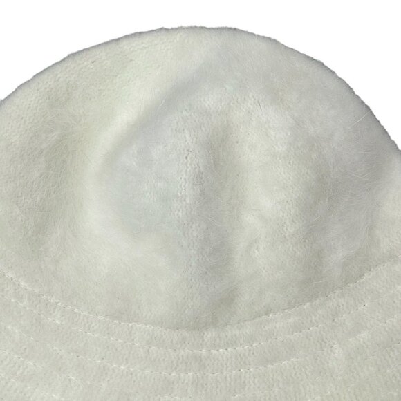 David & Young Angora Blend Bucket Hat Cream Soft Fuzzy Pull On One Size Fits All - Picture 2 of 9